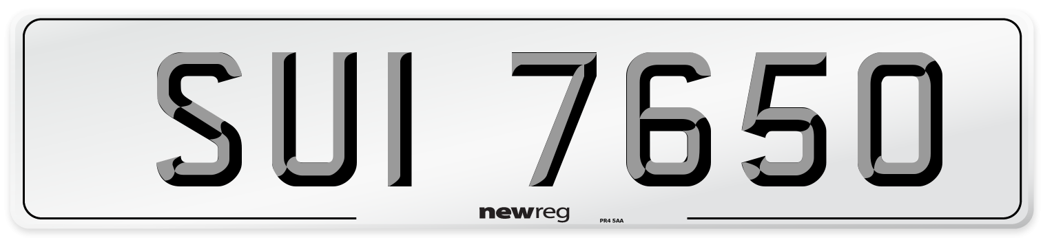 SUI 7650 Number Plate from New Reg
